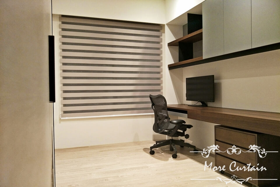 新居規劃 書房調光簾設計 新竹 頭份 苗栗窗簾 | More窗簾設計|苗栗HunterDouglas窗飾|台中窗簾|頭份窗簾|新竹窗簾 調光簾
