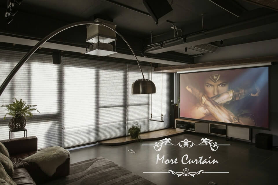 節能窗簾 Hunter Douglas風琴簾/Dolby Atmos 5.1.2聲道家庭劇院/精選案例