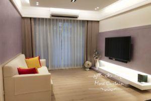 大地色系窗簾 麻料紗簾