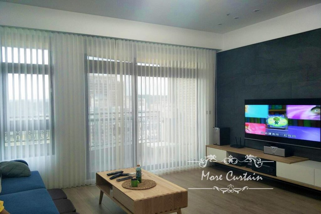 全遮光布簾/進口麻布蛇簾/樂活絲直立柔紗簾/窗簾精選案例
