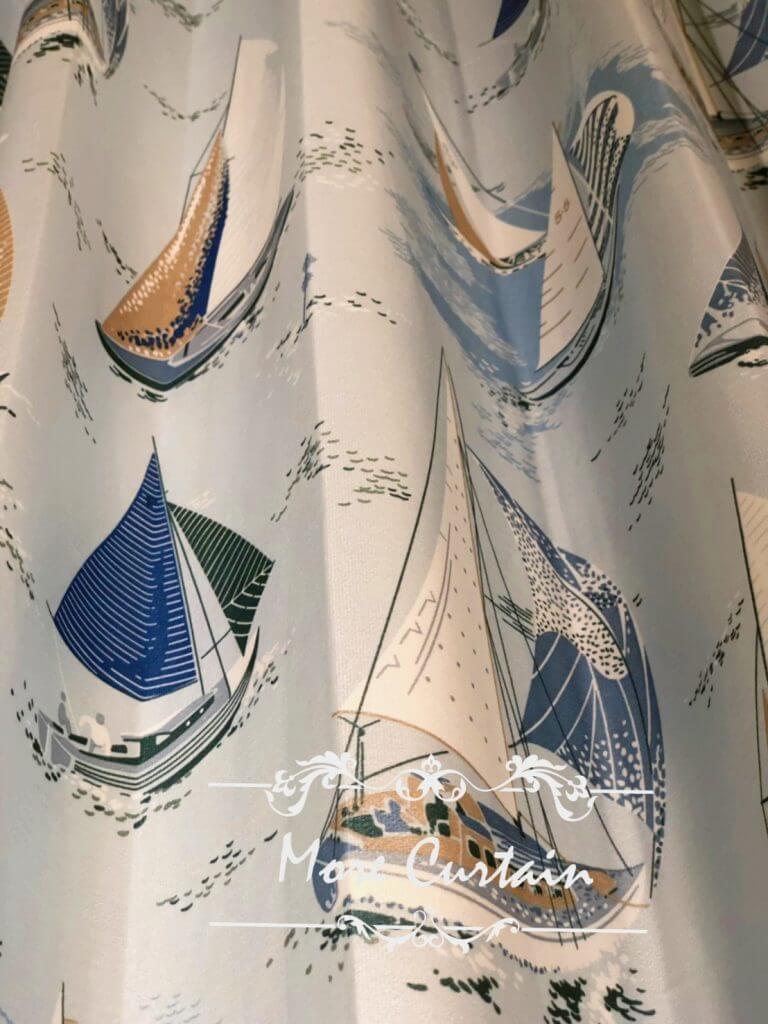 德國印花三明治布簾 落地窗設計