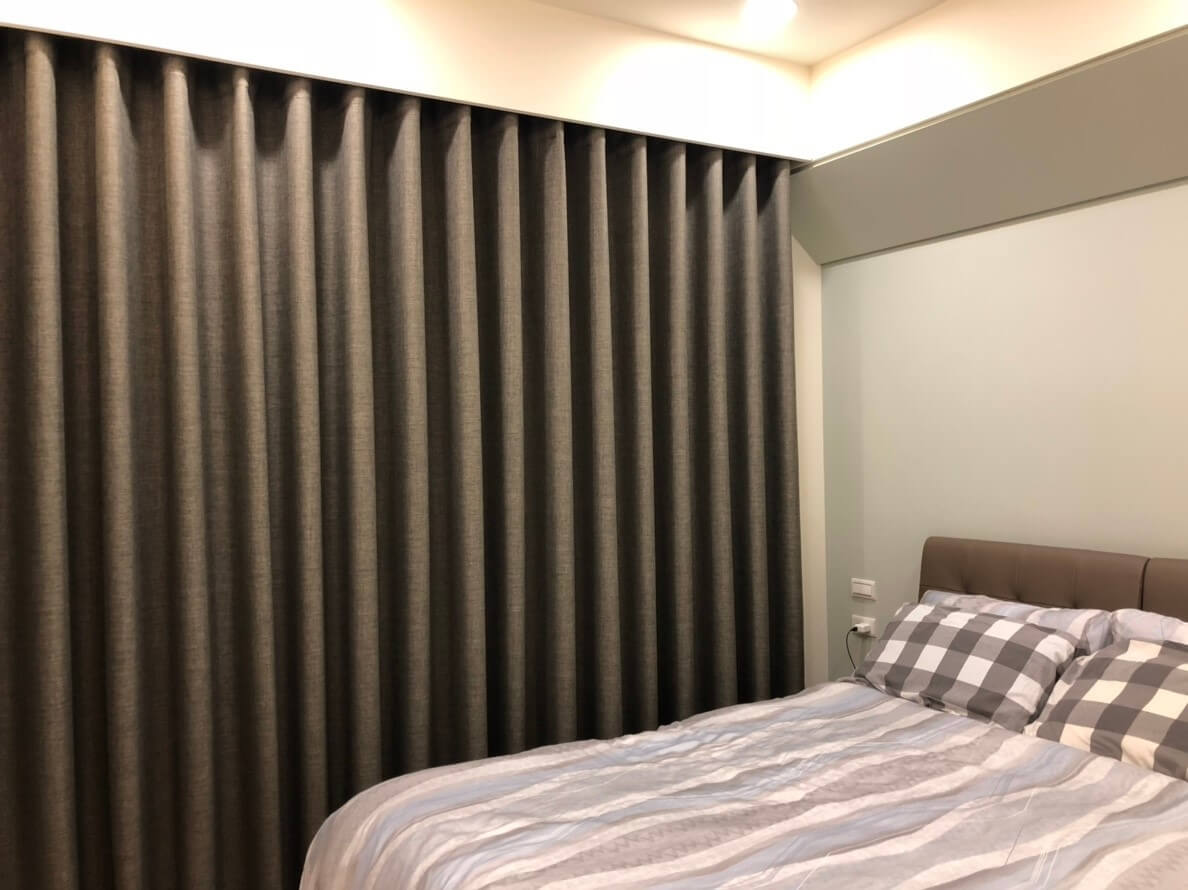 臥室窗簾 全遮光蛇簾布