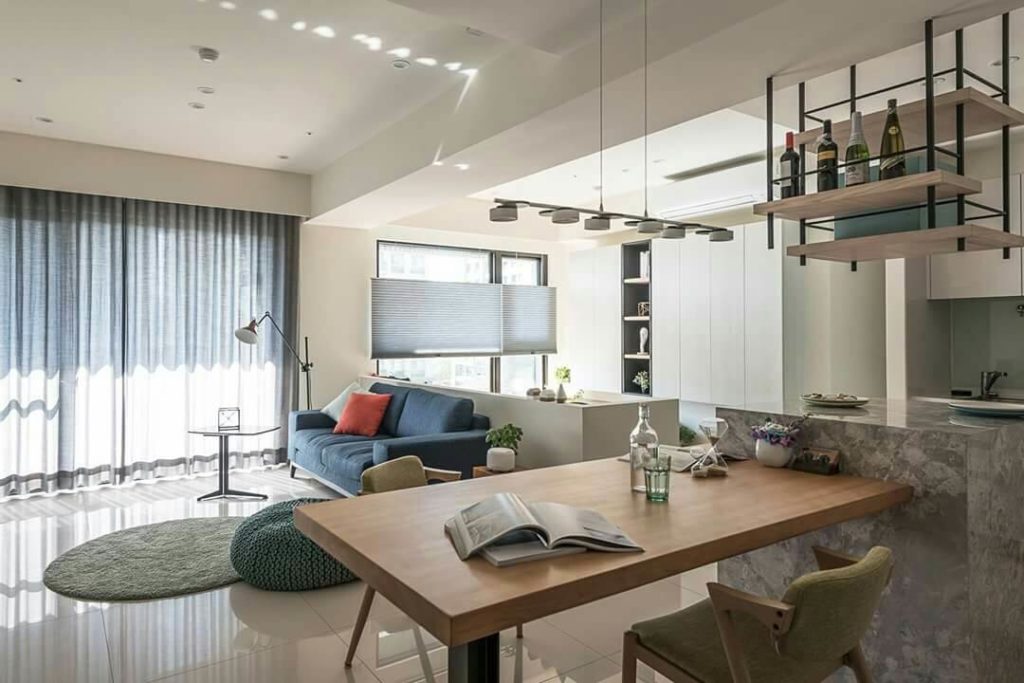 HunterDouglas風琴簾 蛇簾 落地窗設計