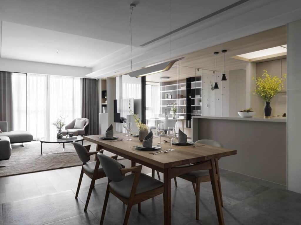 北歐風設計 蛇簾落地窗設計