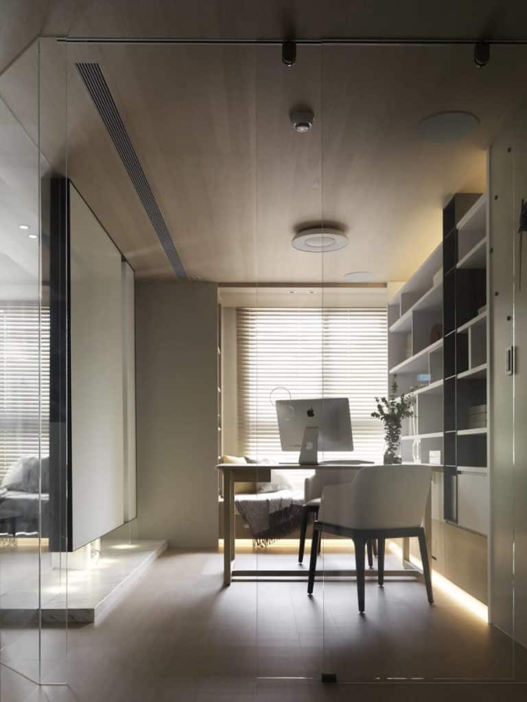 書房窗簾 木百葉 新竹窗簾推薦案例