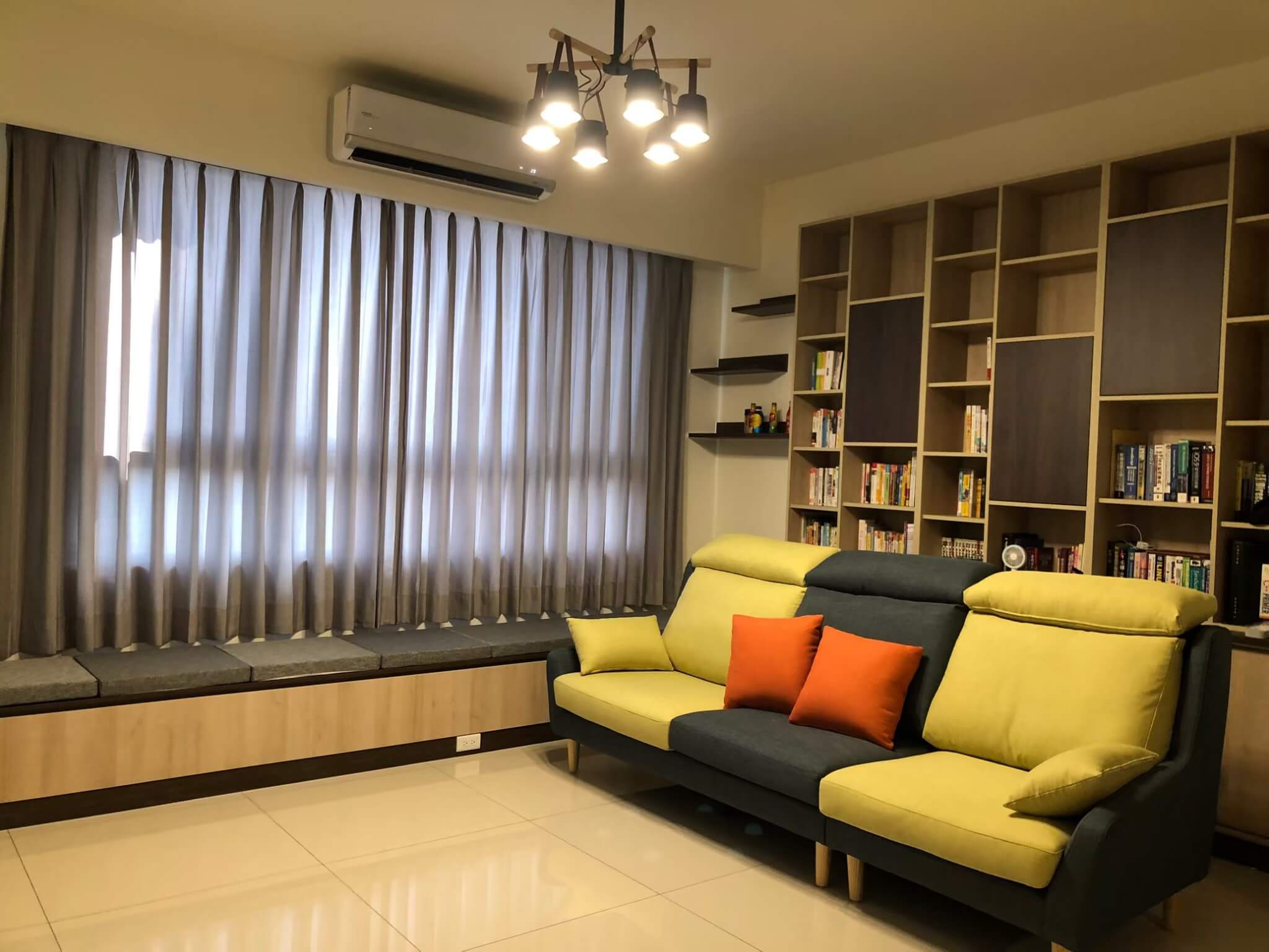 折景布簾 客廳窗簾布 | More窗簾設計|苗栗HunterDouglas窗飾|台中窗簾|頭份窗簾|新竹窗簾 折景布簾 客廳窗簾布