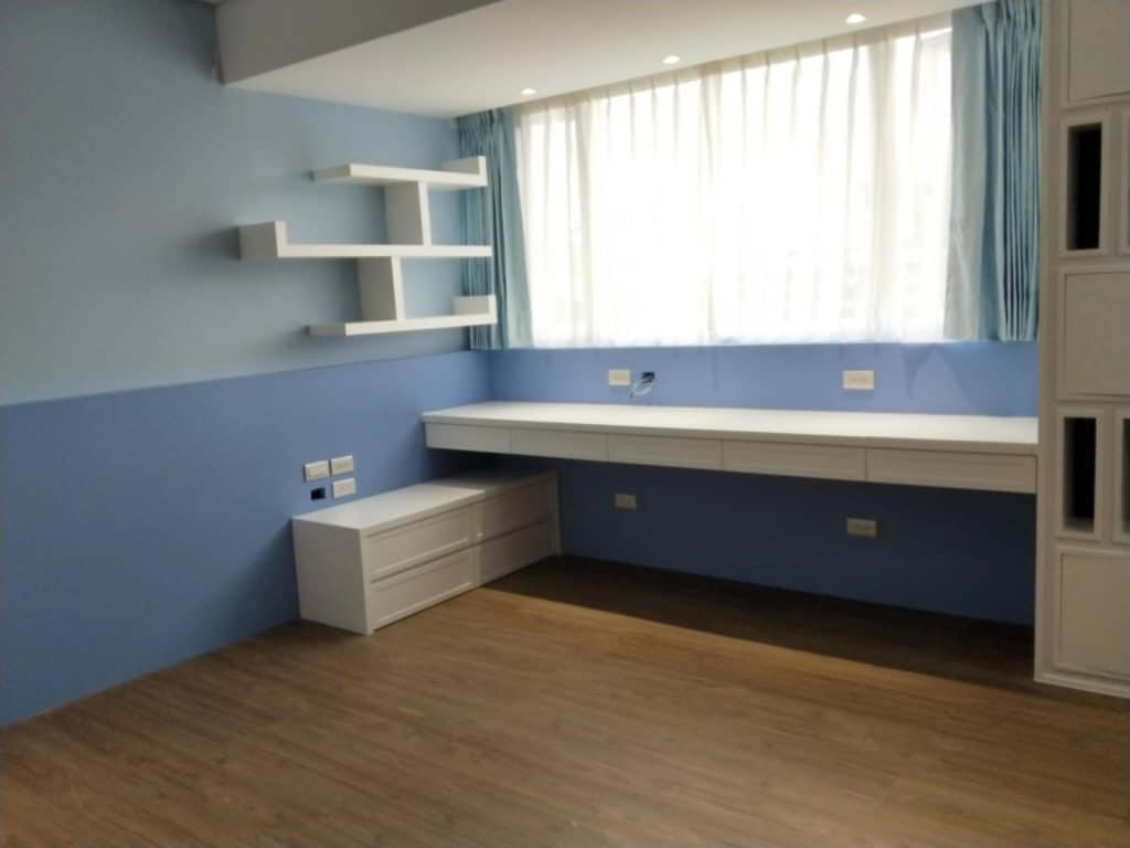 藍色窗簾布 台中市 大雅區 窗簾推薦 精選案例