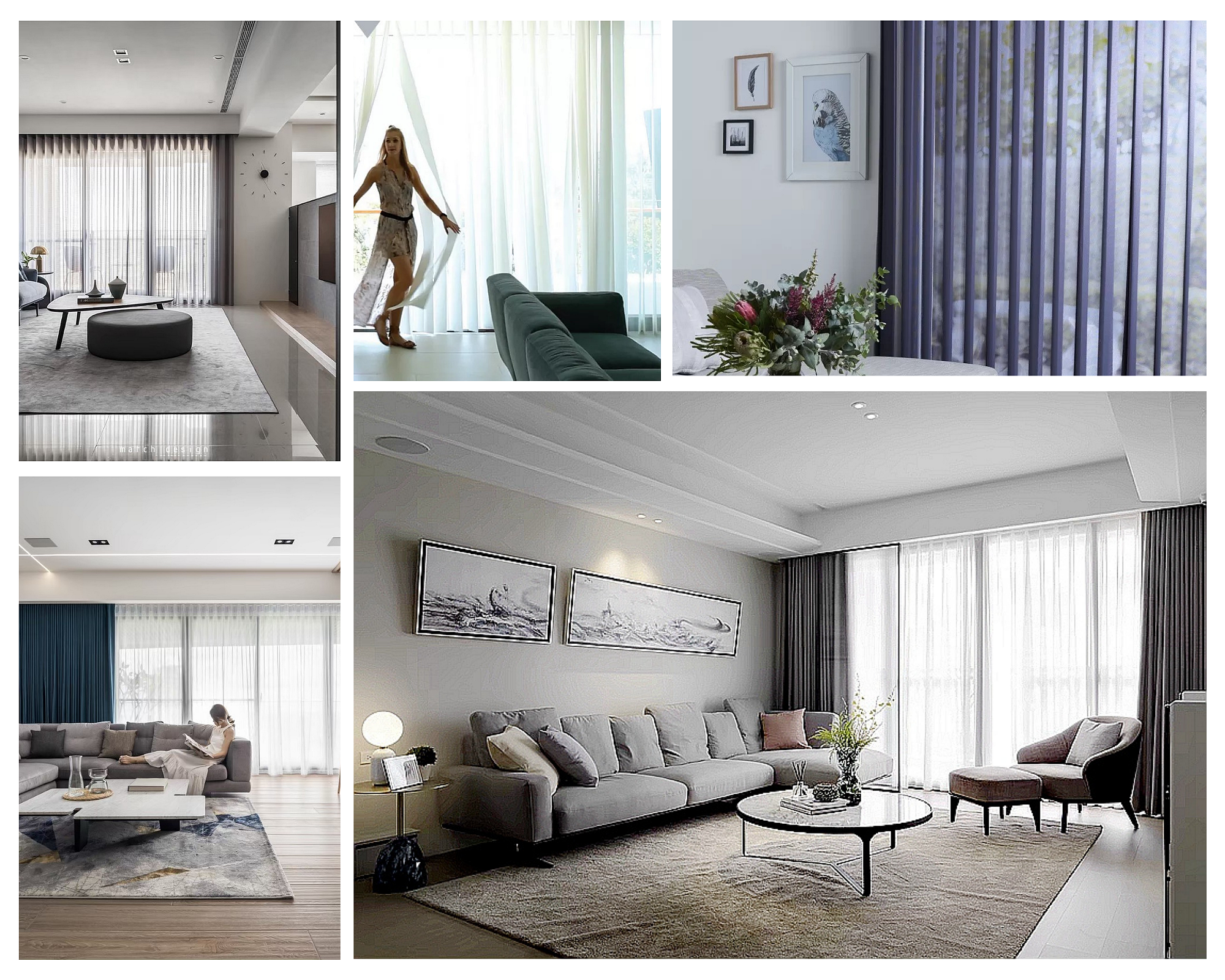 電動窗簾-直立柔紗簾-穿越簾