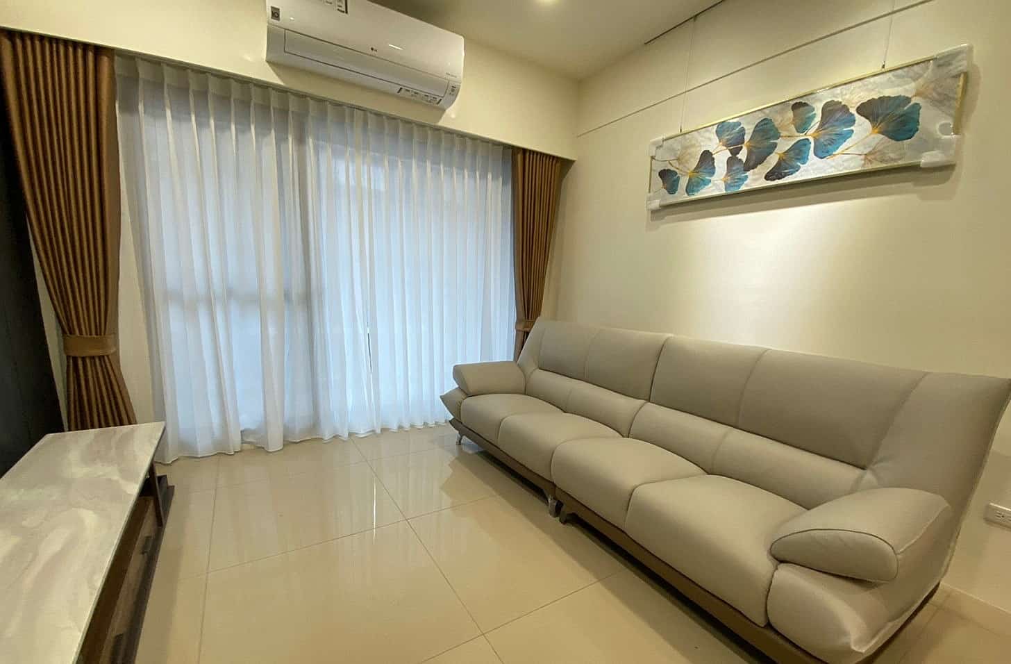 客廳窗簾-進口蛇行簾-透光不透人紗簾
