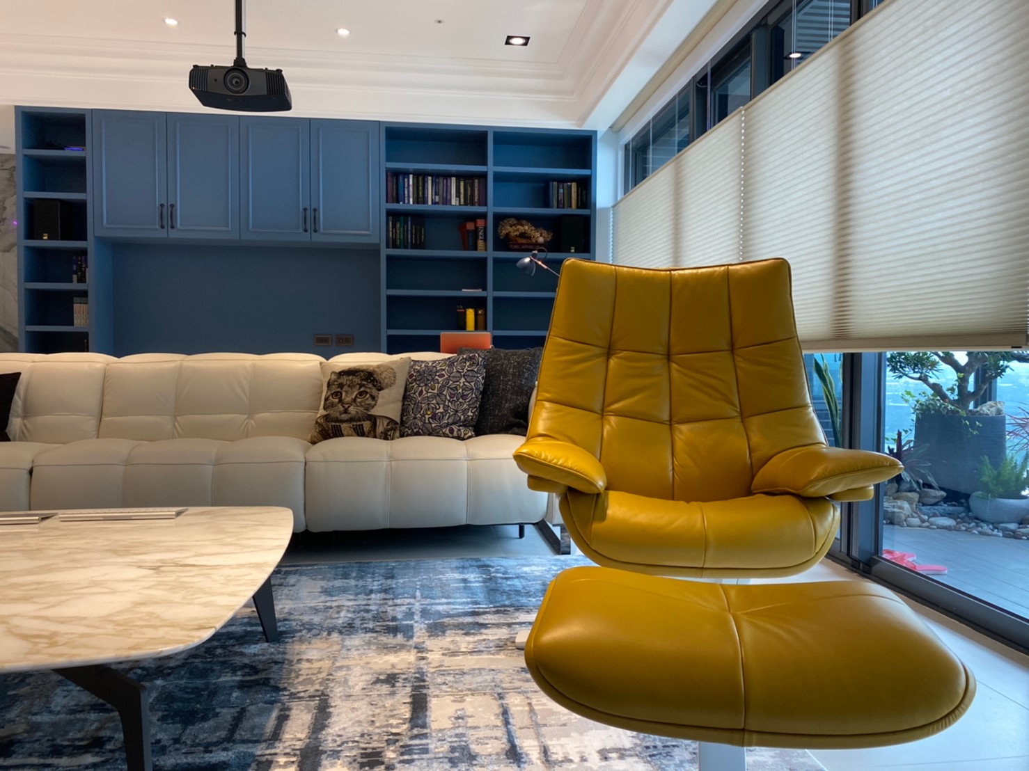 客廳窗簾推薦-風琴簾設計-新竹窗簾-窗簾案例