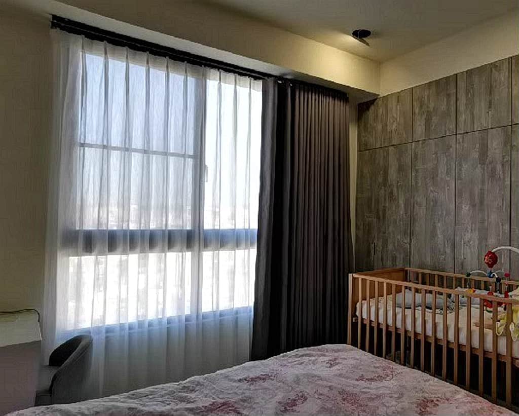 蛇行簾-進口窗簾布