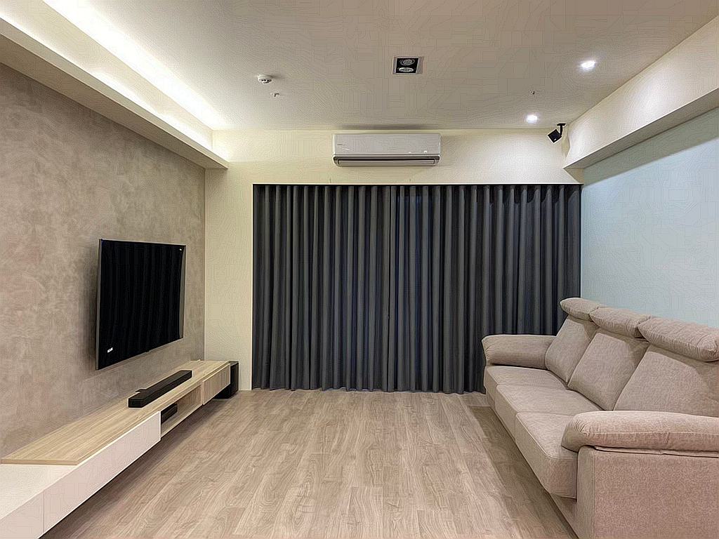 蛇行簾-義大利進口棉質窗簾布-蛇簾