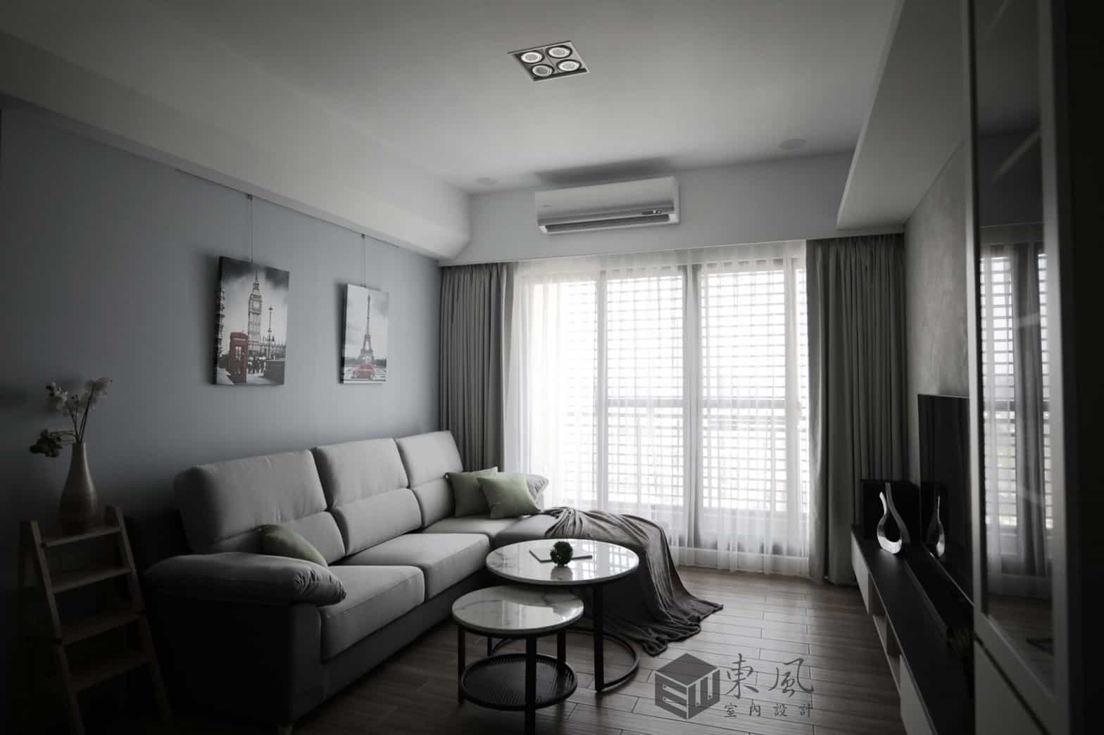 morelife_soft_decoration (463) | More窗簾設計|苗栗HunterDouglas窗飾|台中窗簾|頭份窗簾|新竹窗簾 客廳窗簾規劃,白色全遮光窗簾規劃,隔熱窗簾規劃