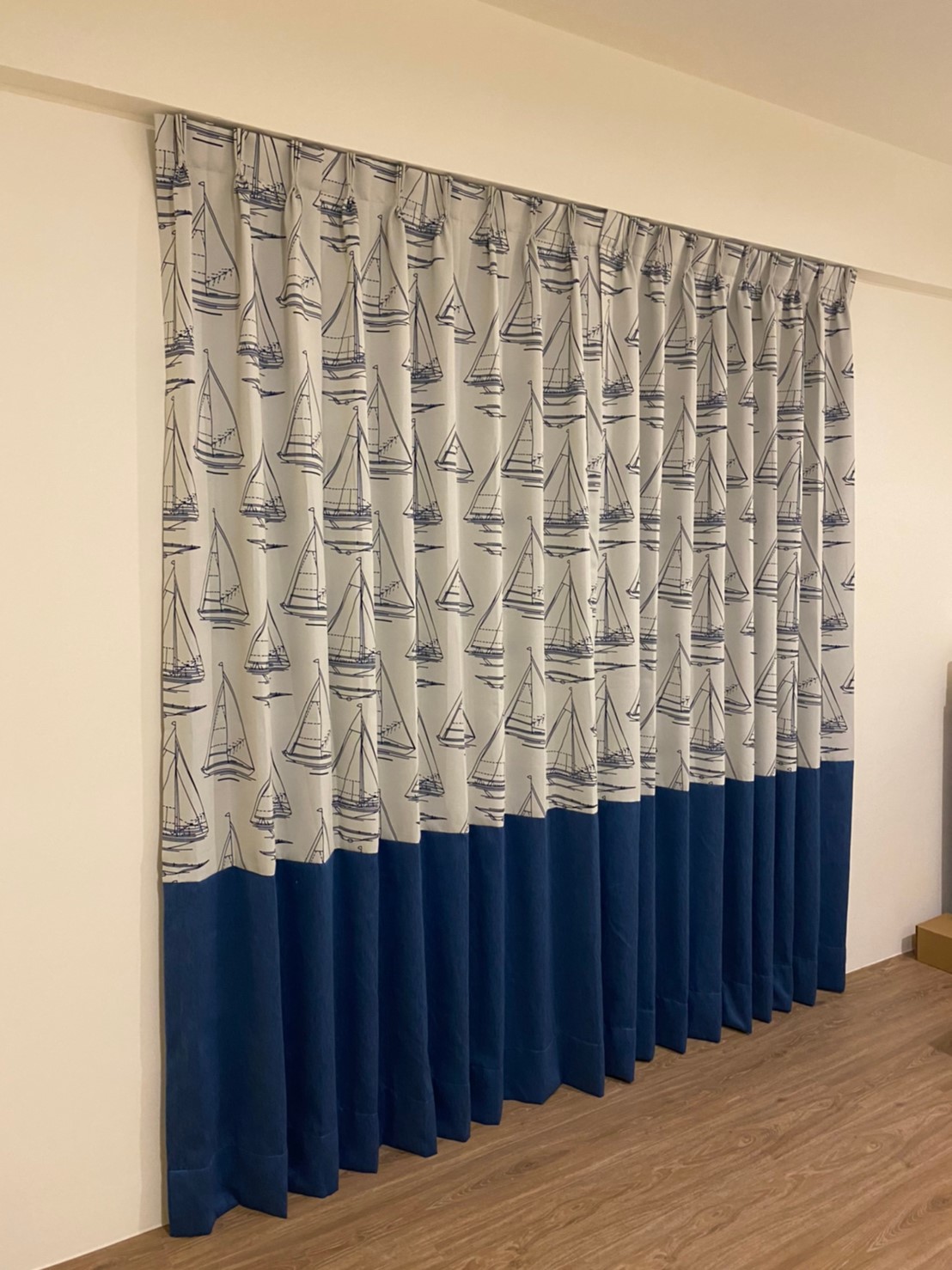 台中窗簾 推薦案例 拼接布 房間窗簾推薦 進口窗簾布