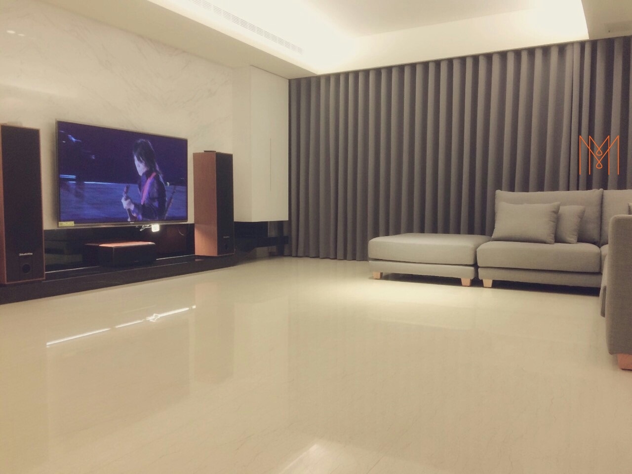 客廳蛇簾推薦 台中窗簾 落地窗簾布