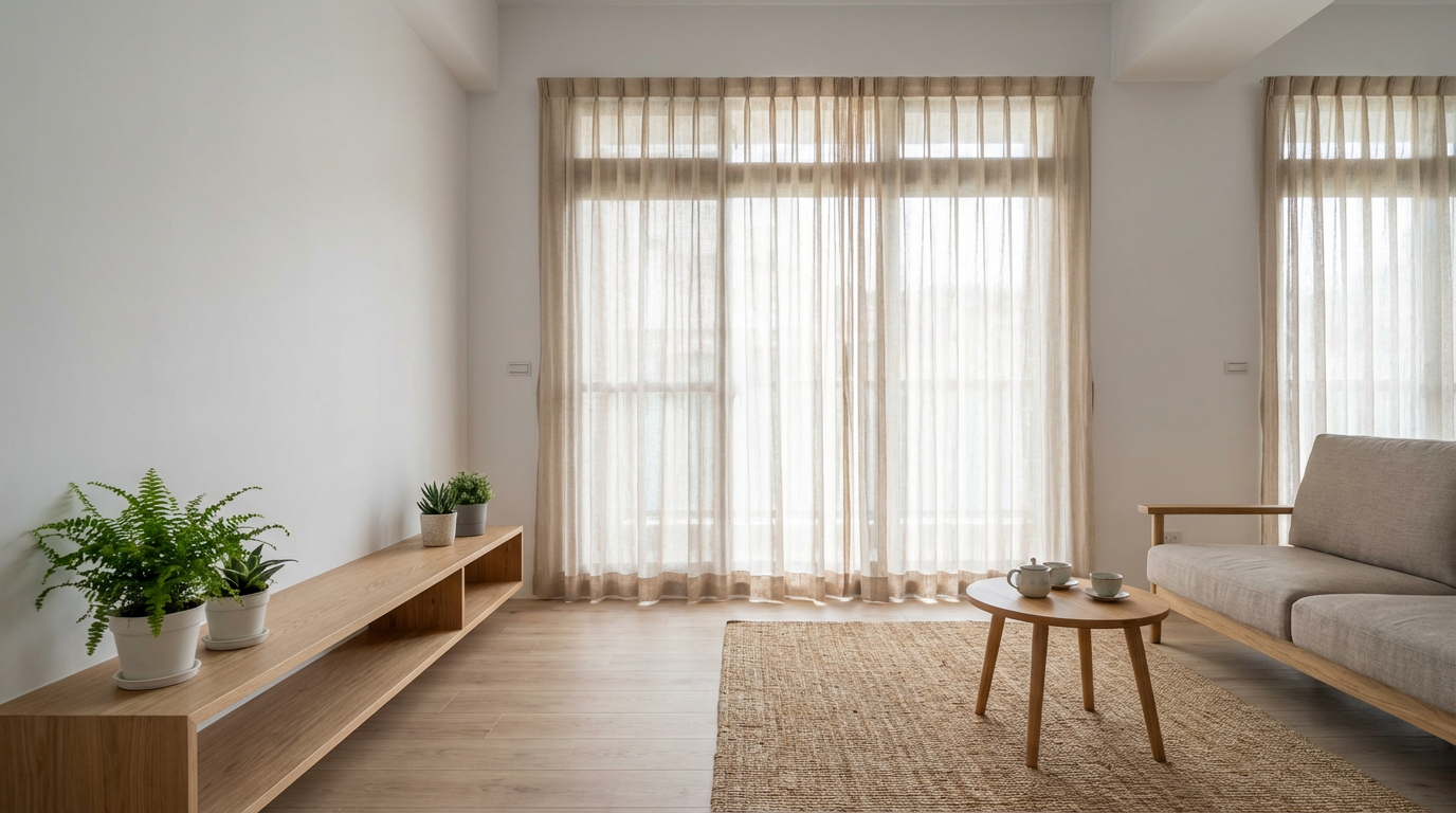 無印風窗簾選購前，你該知道的配色與材質搭配邏輯